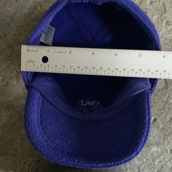 Baby GAP Fleece Blue Ball Cap Hat size M 6–12 Mo. Fall Winter Spring Baby Unisex - Picture 11 of 12